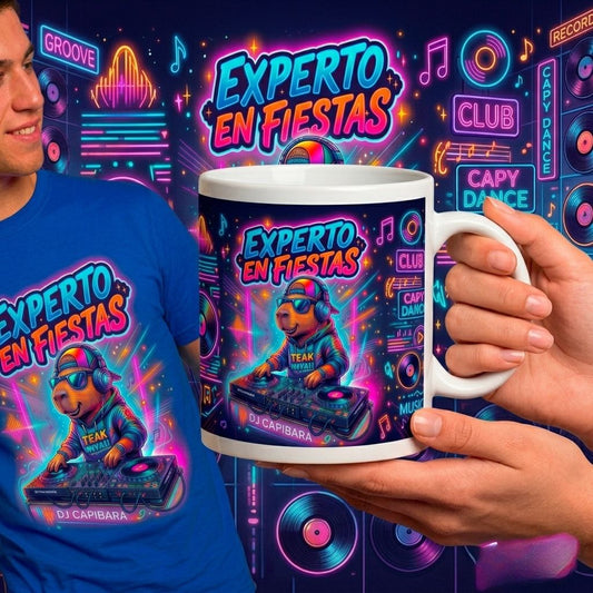 PACK Capibara DJ (CAMISETA + TAZA)