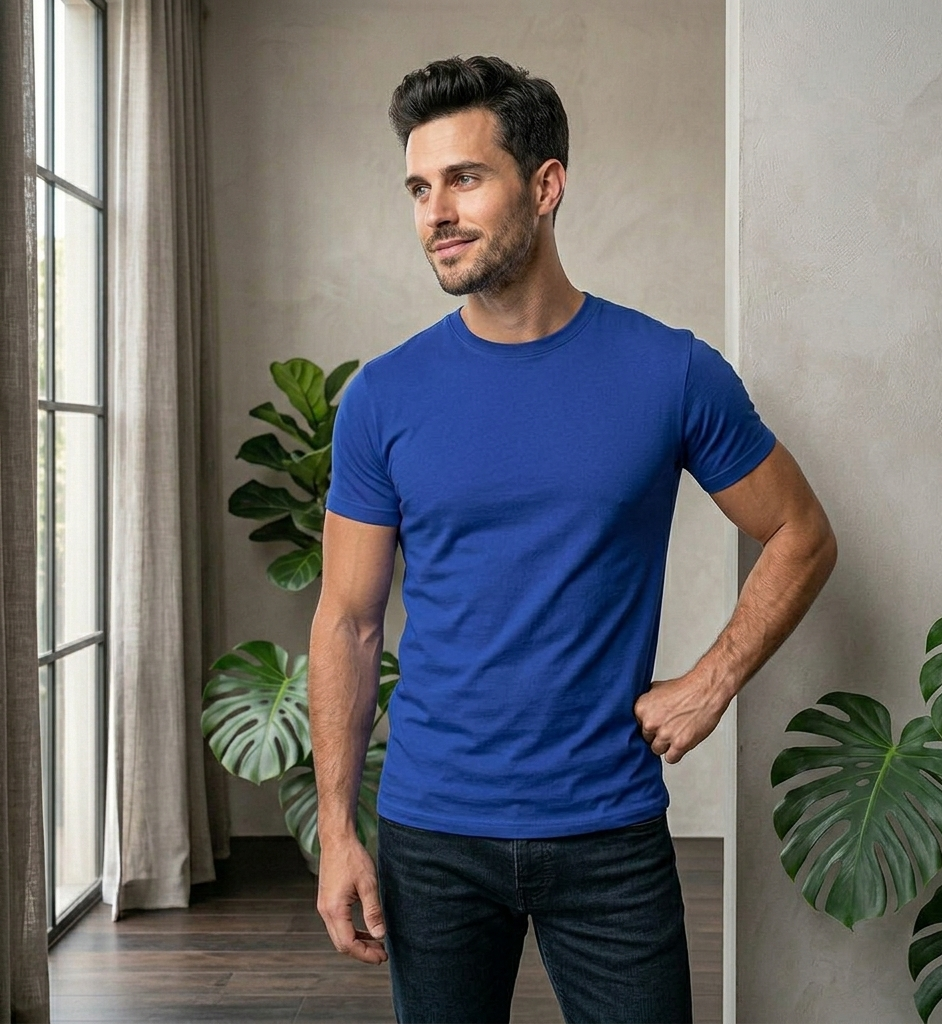 Camiseta Azul Hombre