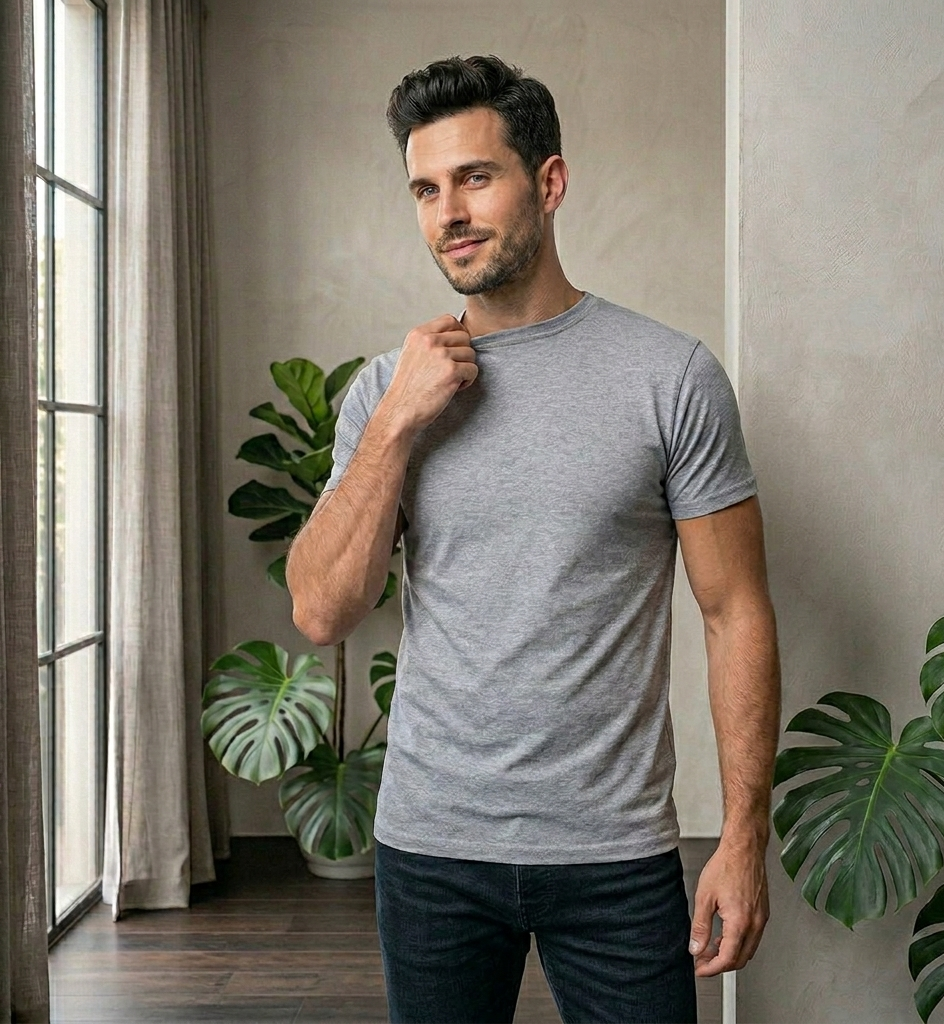 Camiseta Gris Hombre